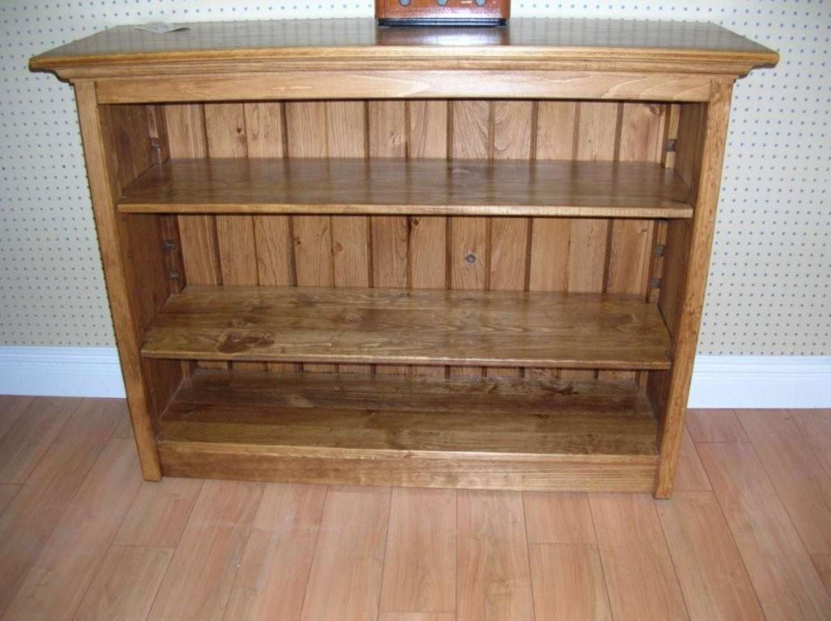 Rustic Pine Bookshelf Unit Solid Wood Mennonite Furniture Hart's