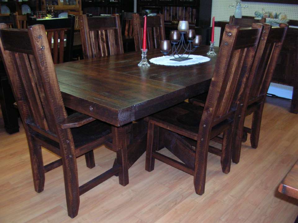 Wormy Maple Turnbuckle table with double pedestal base