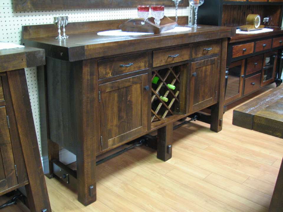 Yukon Turnbuckle 70 inch Sideboard with Wine Rack