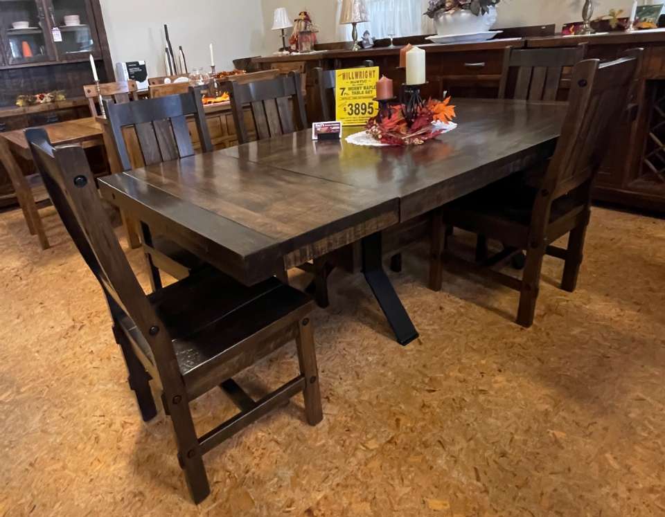 Wormy Maple Millwright Beam Table