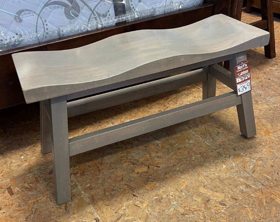 Wormy Maple Dakota 2 Seat Saddle Bench